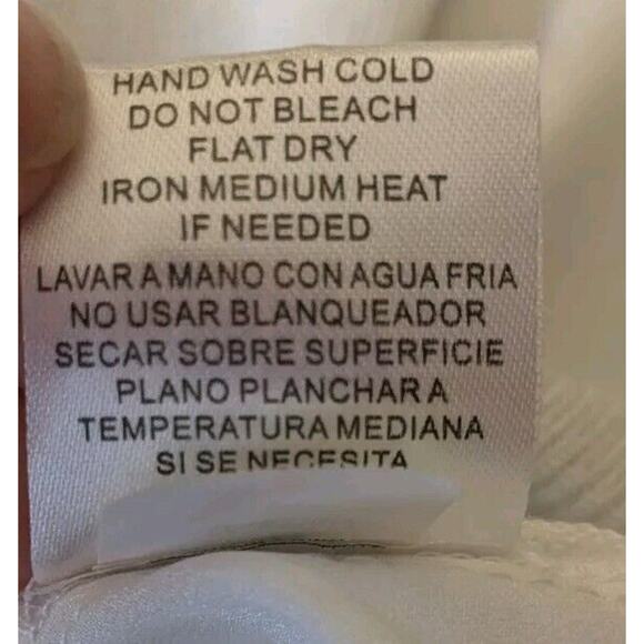 One A mixed Fabric High Low Blouse/Sweater White Size L - Picture 8 of 8